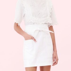 La Vie by Rebecca Taylor High-Waisted Denim Skirt